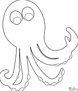 octopuses - squid Printbere Kleurplaten